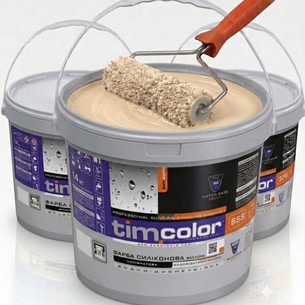 Фарба силіконова фасадна TimColor 555 (Напівматова, водовідштовхувальна) — фото 1