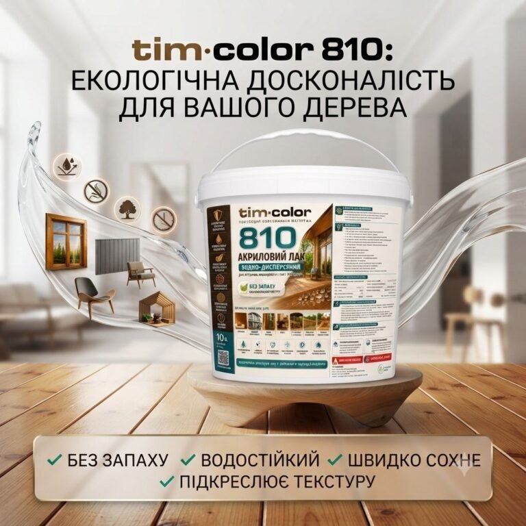Акриловий лак водно-дисперсійний TimColor 810 — фото 3